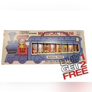 Vintage Woolco Musical Train Xylophone Made in Hong‎ Kong
